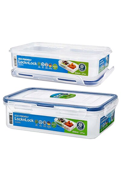 Generic LocknLock Rectangular Food Storage Container with Divider 800ml Airti...