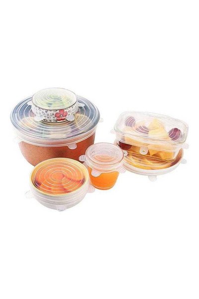 Generic 6Pcs/ Set Reusable Universal Silicone Saran Wrap Cover Lids Food Bowl...