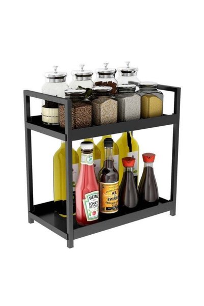 Generic Countertop spice rack and storage rack， 2-tier vertical large spice s...