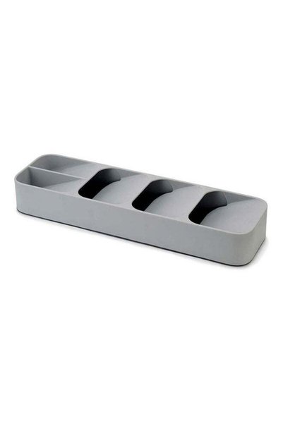 Generic Cutlery Store Drawer Organizer With Icons Grey 39.6x11.0x5.5cm