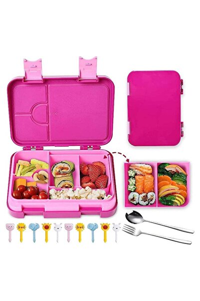 Generic Bento Boxes for Kids and Toddlers,710ml Bento Lunch Box with 6 Compar...