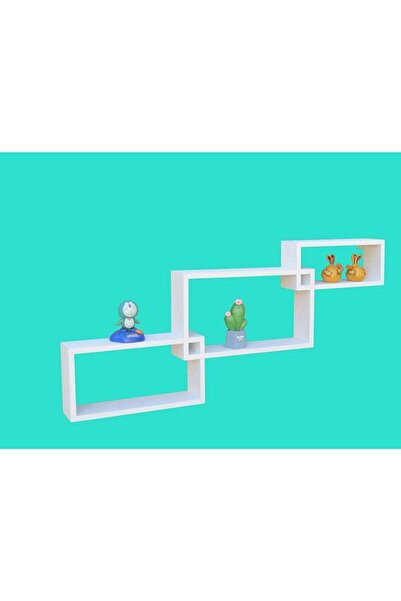 Generic Feelings Interlocked Floating Wall Shelf Set of 3 (44 x 25cm, 39 x 20...