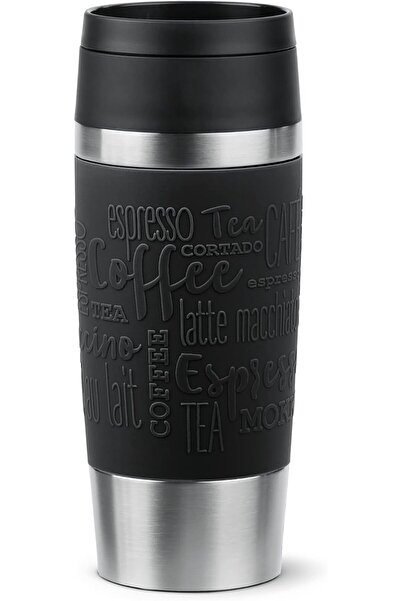 GENERAL Tefal Travel Mug, Stainless Steel, 0.36 L, Black, Easy to Clean, Quan...