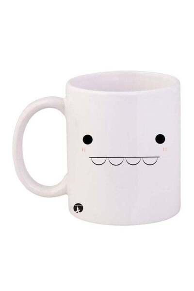 Generic Funny Face Printed Mug White/Black