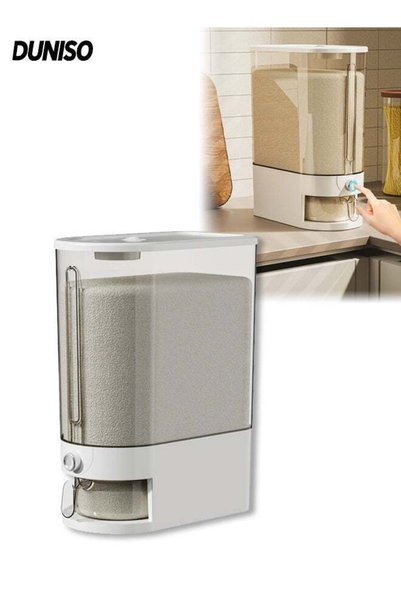 Generic 20L Rice Dispenser,Household Grain Storage Container,Moisture Proof R...