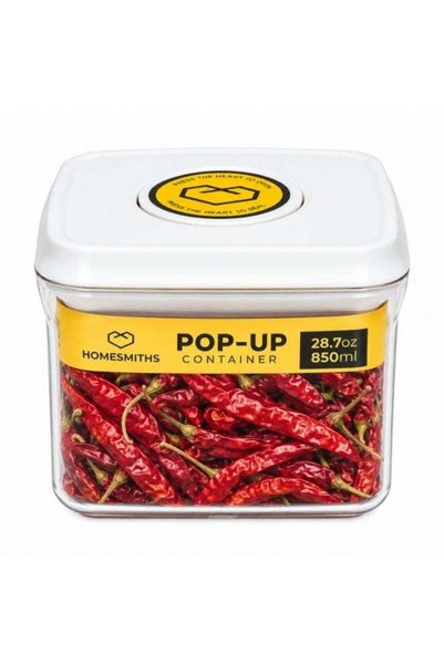Generic Homesmiths Airtight 850ml Square Storage Canister with Pop‑Up Lid, L ...