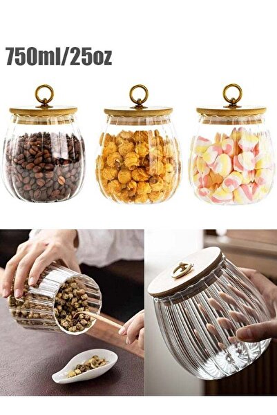 Generic Glass Storage Jars with Airtight Lids Metal Ring Jar Set Suitable for...