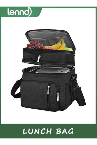 Generic Lunch Bag & Lunch Box for Men Women Double Deck - Leakproof Insulated...