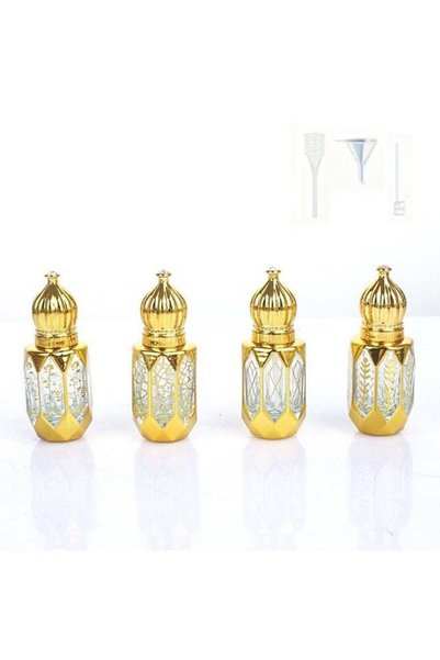 Generic Roller Bottles for Perfume, Essential Oils, 4Pcs 6ml | Refillable Emp...