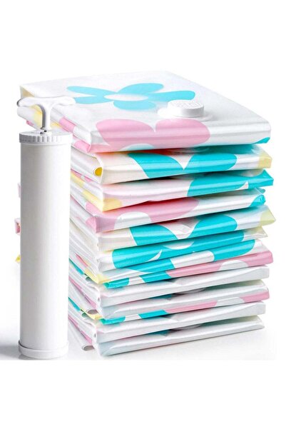 Generic 11Pcs Set STORAGE Travel Pink Vacuum Bags for Clothes Vaccum Pump Spa...