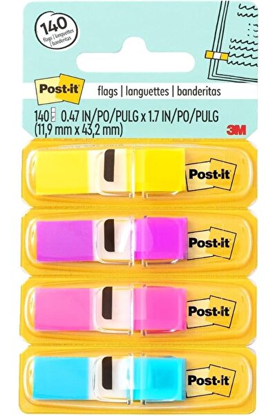 Post it Gift موزع أوراق لاصقة مقاس 1/2 بوصة (1.7 × 11.9 ملم) |   ألوان متنوعة...