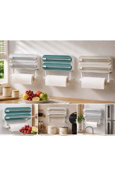 Generic 3-in-1 Magnetic Wrap Organizer with Paper Towel Holder – Aluminum Foi...