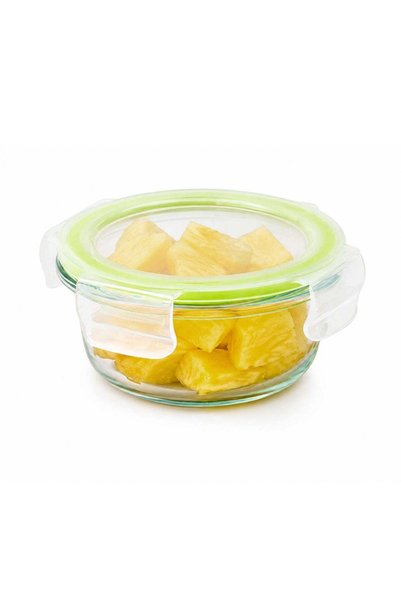 Generic LocknLock Fresh Oven-Safe Glass Round Food Container 215ml Airtight L...
