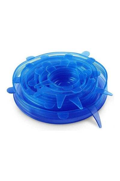 Generic Silicone Lids Stretch Fresh Food Cover Stretch Lids, 6-Pack Blue