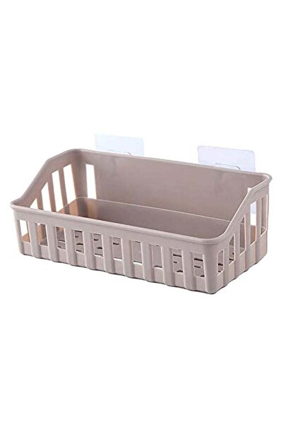 Generic Punch Free Storage Holder For Kitchen And Bathroom Brown 27*9*11cm
