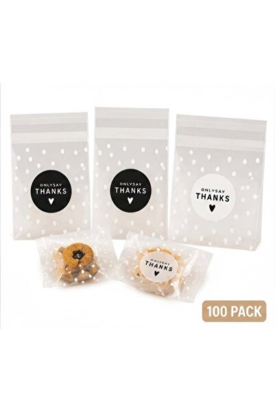 Generic 100 Pack Self-Adhesive Food Packaging Bags, Clear Cookie Candy Treat ...