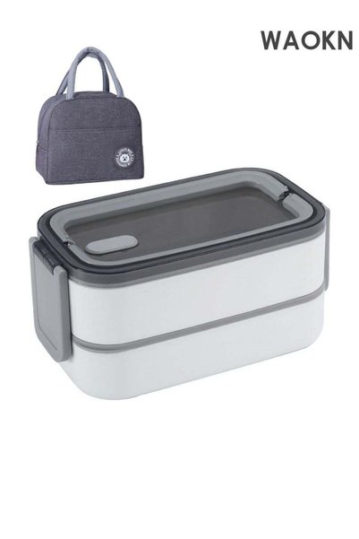 Generic 2-layer leak proof lunch box, large capacity lunch box with compartme...
