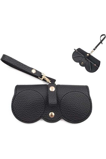 Generic Soft Leather Sunglasses Bag Eyeglass Case,Portable Slim Travel Sungla...