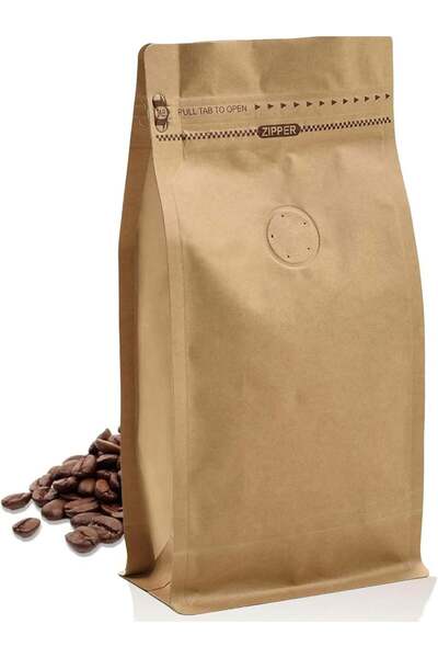 Generic 25 Pcs Kraft Paper Coffee Bags with Valve, 8 oz High-Barrier Aluminum...