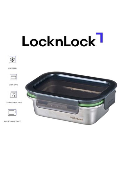 Generic LocknLock Stainless Steel Rectangular Food Container 400ml Leakproof ...