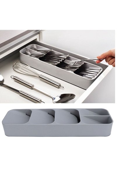 Generic Plastic Block Holder Drawer Knives Fork Spoons Cutlery Storage Rack K...