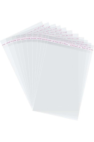 Generic 200Pcs Clear Self-Adhesive Bags, Self Sealing Cellophane Display Bags...