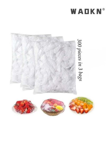 Generic Universal Elastic Stretch Adjustable Bowl Lids, 300 Pcs Food Grade Re...