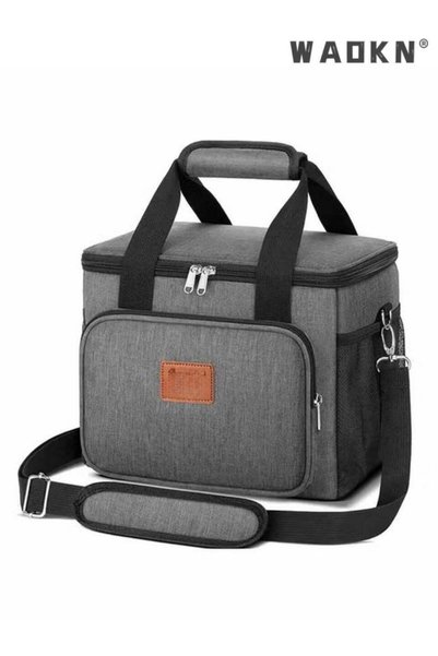 Generic Oxford Cloth Insulated Lunch Bag, 10L Large Capacity Waterproof Folda...