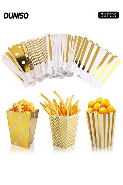 Generic 36 Pcs Popcorn Boxes, Stackable Paper Popcorn Cups, Cardboard Candy C...