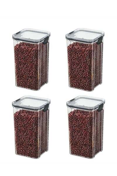 Generic 4 Pcs Food Storage Containers, 1300ml Plastic Kitchen Pantry Airtight...