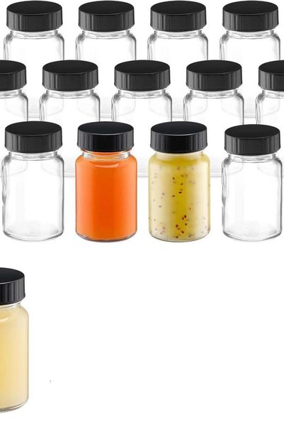 Generic 16 Pcs 2oz Glass Jars with Lids, Small Containers with Screw Caps, Cl...