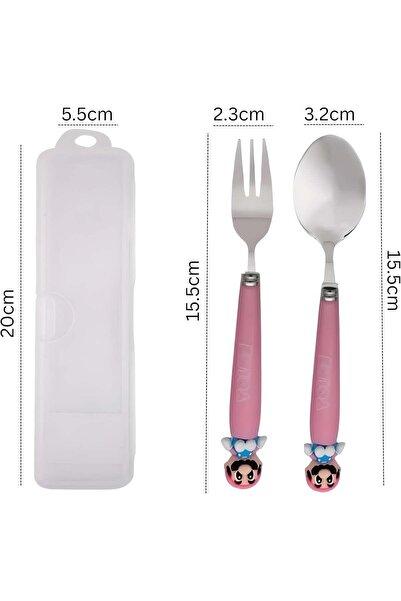 Generic Arcade Adventure Kids Cutlery Set with Case - 2-Piece Stainless Steel...