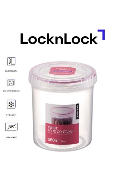 Generic LocknLock Twist Round Food Container 560ml BPA-Free Airtight Leakproo...