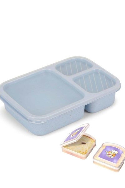 Generic Bento Lunch Box Containers, 3 Compartment Wheat Straw Meal Prep Conta...