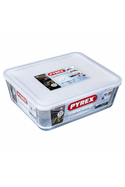 Generic Pyrex Cook & Freeze 4L Rectangular Glass Dish with Lid , Oven, Microw...