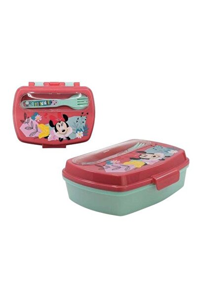 Generic Stor Minnie Mouse Funny Lunch Box with Cutlery, 750ml / 30oz – BPA-Fr...