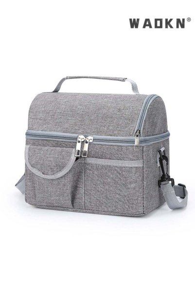 Generic Portable Insulated Lunch Bag with Multiple Pockets, Ideal for Work, S...