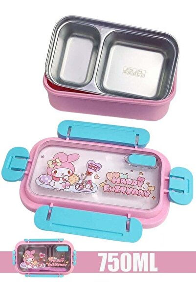 Generic Stainless Steel Lunch Box for Kids Leakproof 2 Compartment Metal Lunc...