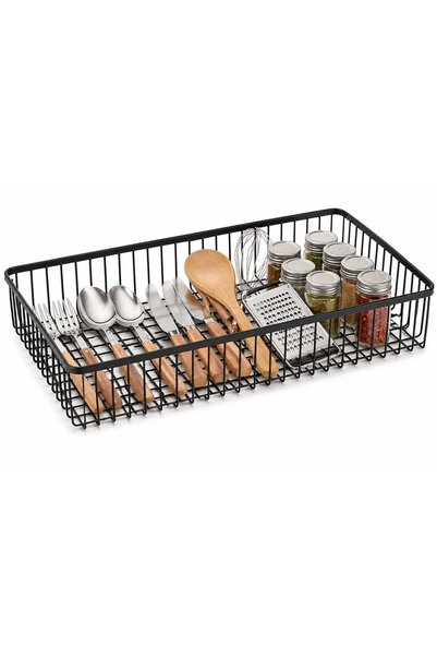 Generic Dunekart Kitchen Drawer Organizer Tray, Metal Cabinet Storage Basket ...