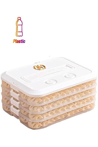 Generic Multi-Layer Food Storage Box – Stackable Dumpling & Freezer Organizer...