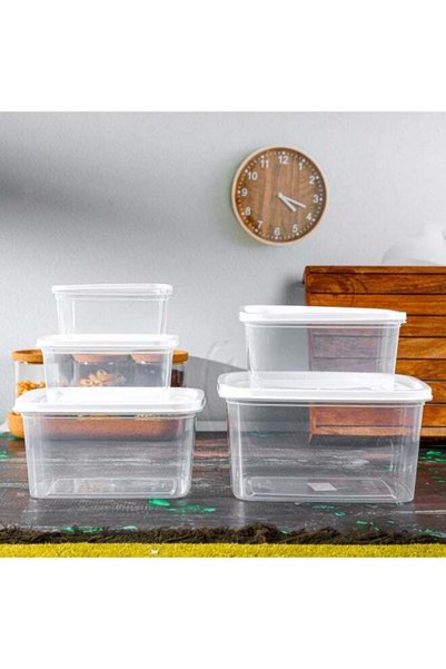 Generic Royalford 5-Piece Rectangular Plastic Food Storage Container Set (400...