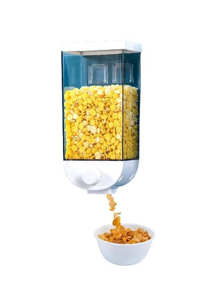 Generic Dry Food Dispenser White 12.2x26.2x12.2cm
