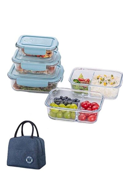 Generic 3- Piece Microwave Heating Glass Lunch Box Glass Bowls 1000ml, 960ml,...