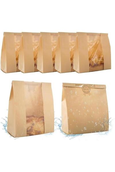 Generic 50pcs Bread Bags for Homemade Bread With Window Sourdough Paper Bread...