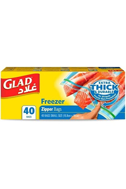 Generic Glad Zipper Food Storage Freezer Bags Quart Size 16.8cm x 18cm 40pcs