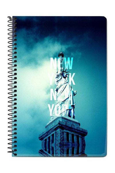 Generic New York New York A5 Spiral Notebook Blue