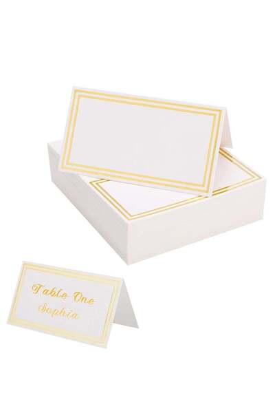 Generic 50pcs Place Cards for Table Place Name Cards,Blank Table Name Cards T...