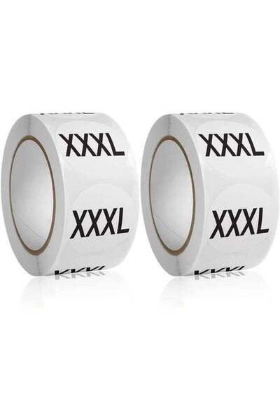 Generic Rubik Size XXXL Labels, 1000 White Stickers for Clothing, Racks, Shel...