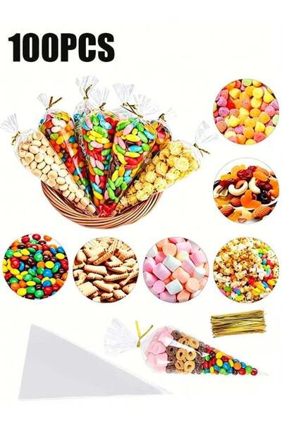Generic 100pcs Eid Distribution Bags for Packaging Sweets, Gifts, and Food St...