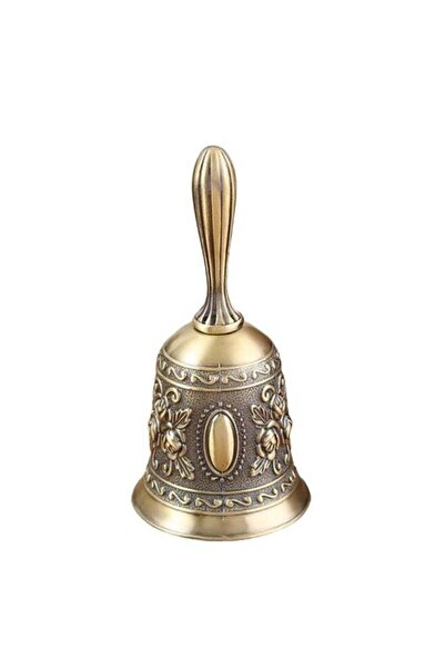 Generic Vintage Alloy Hand Bell, Copper Color Service Bell for Restaurant, We...